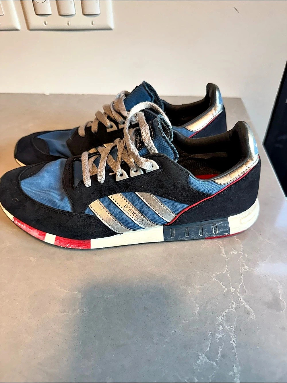 Adidas Boston Super Men's Sneakers Black & Blue US 10